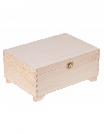 Kufřík sosna - 20x29x13 cm + 2 přihrádky + zapínání