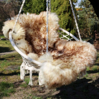 Ovčí kožešina 100% přírodní- 126-140 cm muflon