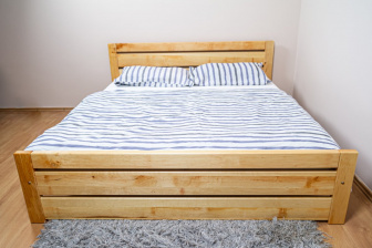 Postel Olivie 180/200 cm s roštem - masiv olše 4 cm