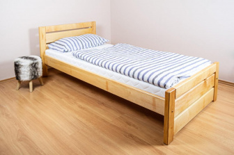 Postel Olivie 90/200 cm s roštem - masiv jelša 4 cm