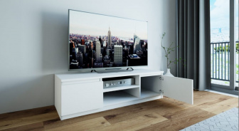 RTV stolik 160 cm - bílá mat