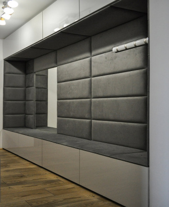 Čalouněný nástěnný panel - 60x30x3 cm