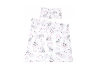 Povlečení do postýlky 120/90 cm - slůně růžová