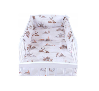 Ochranný mantinel do postýlky - Zvířátka u pařezu