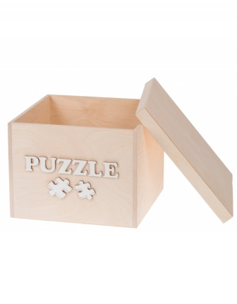 Drevený box na hračky PUZZLE1 - 22x22x15 cm