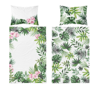 Obliečky do postieľky z bambusového vlákna 100x135 cm - Rastliny