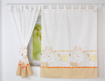 Dětské závěsy - 120x160 cm ZOO - bílá