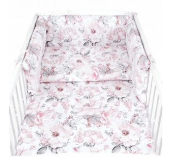 Souprava do postýlky 3 díly - květy