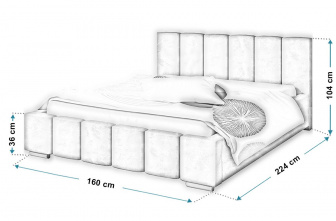 Čalúnená posteľ Maxima 140/200 cm s úložným priestorom jasmine