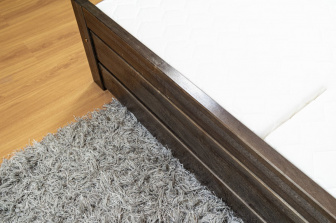 Postel Olivie 160/200 cm s roštem - masiv jelša 4 cm - grafit