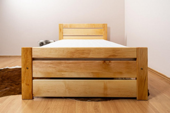Postel Olivie 90/200 cm s roštem - masiv jelša 4 cm