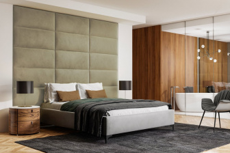 Čalouněný nástěnný panel 30x30x3 cm - 03