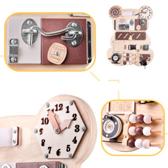 Doska manuálnej zručnosti a pozornosti - medvedík