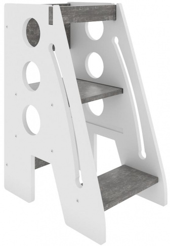 Naučná věž Helper New bílá-šedá