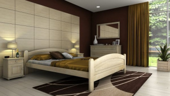 Postel z masivu borovice Bella 120x200 cm - PŘÍRODNÍ + rošt ZDARMA