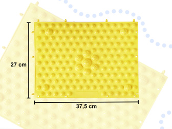 Masážní akupresurní podložka - žlutá