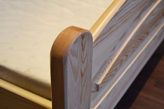 Postel z masivu borovice Bella 120x200 cm - PŘÍRODNÍ + rošt ZDARMA