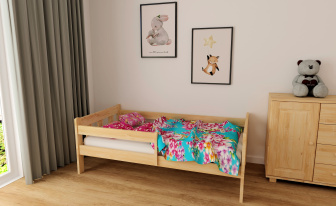 Postel Martin z masivu borovice 180x80 cm - PŘÍRODNÍ + rošt ZDARMA