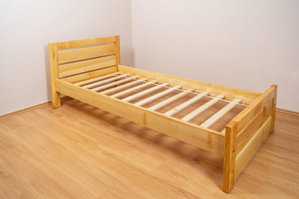 Postel Olivie 90/200 cm s roštem - masiv jelša 4 cm