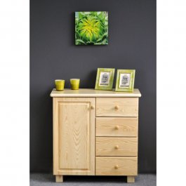 Komoda masiv borovice 80/5S sosna