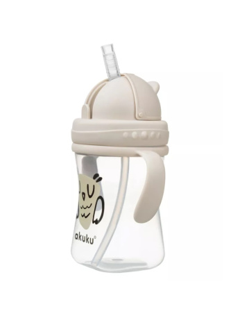 Fľaštička sa slamkou - 300 ml sovička