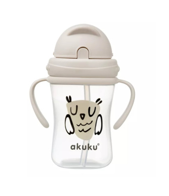 Lahvička se slámkou - 300 ml sovička