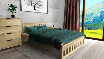 Postel Abby 160/200 cm masív borovice + rošt ZADARMO