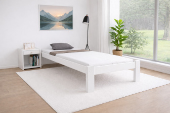 Zvýšená postel Celle bílá 80 x 200 cm + rošt