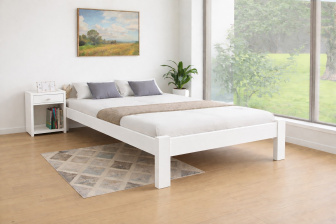 Zvýšená postel Celle bílá 180 x 200 cm + rošt