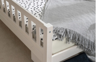 Postel Montessori Adele bílá 140x200 cm + rošt ZDARMA
