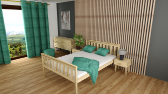 Postel  Agata 180/200 cm masiv borovice + rošt ZDARMA