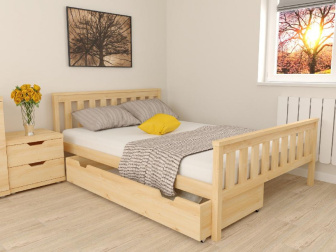 Posteľ z masívu Agata 140x200 cm + matrac Super-flex + rošt ZADARMO