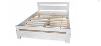 Postel z masivu borovice Amor 180x200 cm - BÍLÁ + rošt ZDARMA