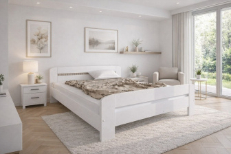 Zvýšená postel Andula bílá 180 x 200 cm + rošt