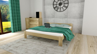 Postel z masivu Anetka 140 x 200 cm + matrace Optimal 15cm + rošt ZDARMA