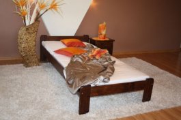 Postel Anetka ořech 90x200 + matrace PUR T25 + rošt