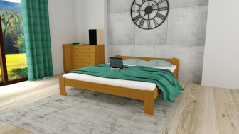 Postel z masivu Anetka 120 x 200 cm olše + rošt ZDARMA