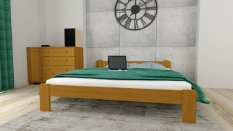 Postel z masivu Anetka 120 x 200 cm olše + rošt ZDARMA