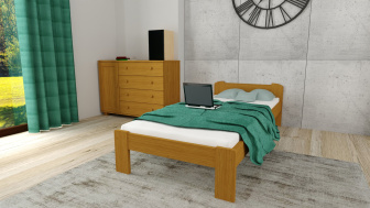 Postel z masivu Anetka 90 x 200 cm olše + rošt ZDARMA