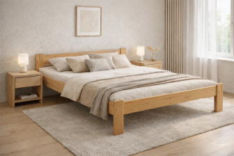 Postel z masivu Anetka 120 x 200 cm + matrace Optimal 10cm + rošt ZDARMA