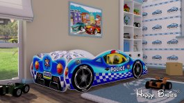 Postel policie 160/80 cm + matrace a světla zdarma