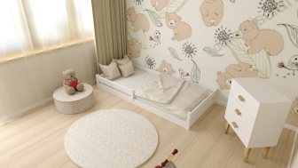 Detská montessori posteľ Axel 90/200 cm + rošt ZADARMO - biela