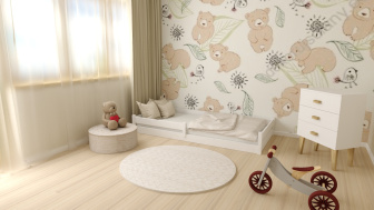 Detská montessori posteľ Axel 90/200 cm + rošt ZADARMO - biela
