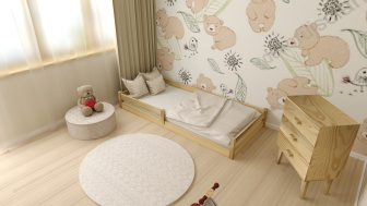 Detská montessori posteľ Axel 140/200 cm + rošt ZADARMO