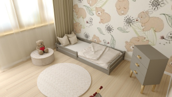 Detská montessori posteľ Axel 90/200 cm + rošt ZADARMO - šeda