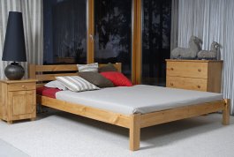 Postel Ajša 140 x 200 cm olše - masiv borovic