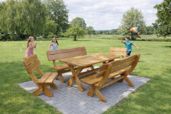 Zahradní sestava dub - 160 cm - masiv smrk