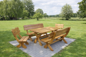 Zahradní sestava dub - 160 cm - masiv smrk