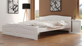 Postel Comfort 140/200 cm - bílá - masiv smrk 3,5 cm