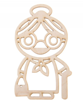 Drevená dekorácia - Babička